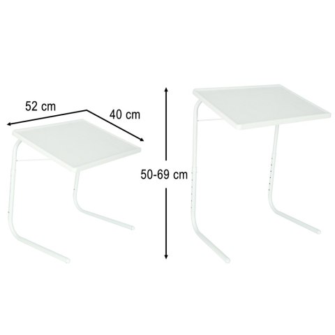 Stolik pod laptopa do laptopa stół wielofunkcyjny składany regulowany 69cm biały Stolik pod laptopa do laptopa stół wielofunkcyjny składany regulowany 69cm biały