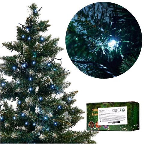 Lampki LED łańcuch świetlny świąteczne choinkowe 10m 100LED zimny biały 8 trybów świecenia Lampki LED łańcuch świetlny świąteczne choinkowe 10m 100LED zimny biały 8 trybów świecenia