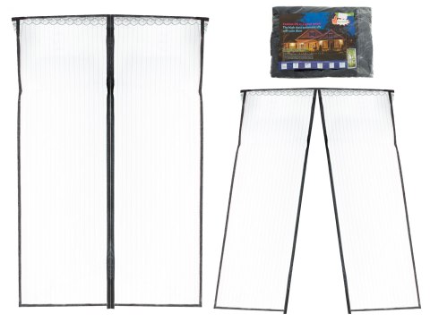 Moskitiera siatka magnetyczna na drzwi 110x220cm CZARNA Moskitiera siatka magnetyczna na drzwi 110x220cm CZARNA